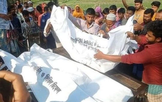 The sister did not go to her brother's house with her son, the mother-son died on the way